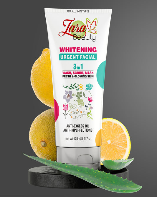 Zara Beauty Organic Skincare Whitening Urgent Facial 3 in 1 for Instant Skin Brightening